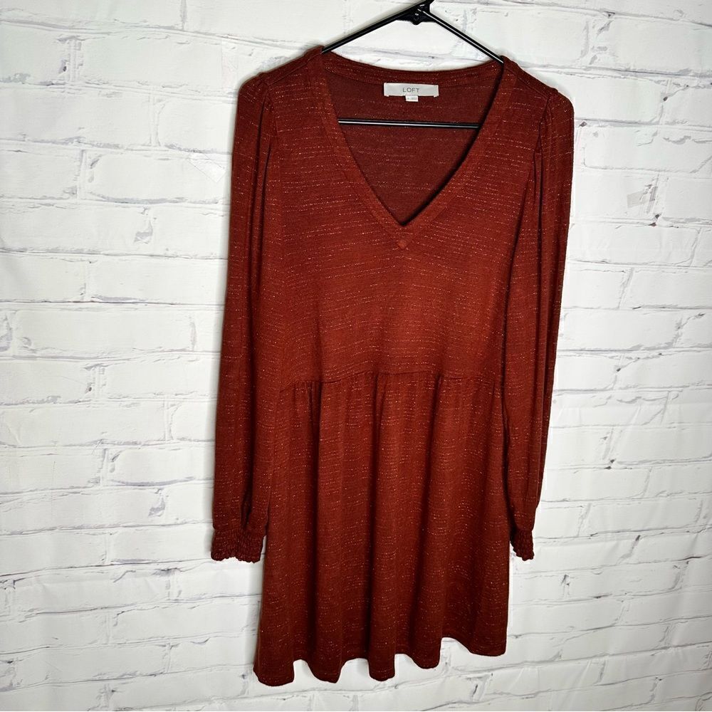 Loft small dark red dress